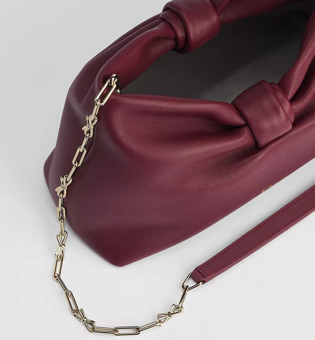 Small Dior Bow Bag Hermitage Red Lambskin
