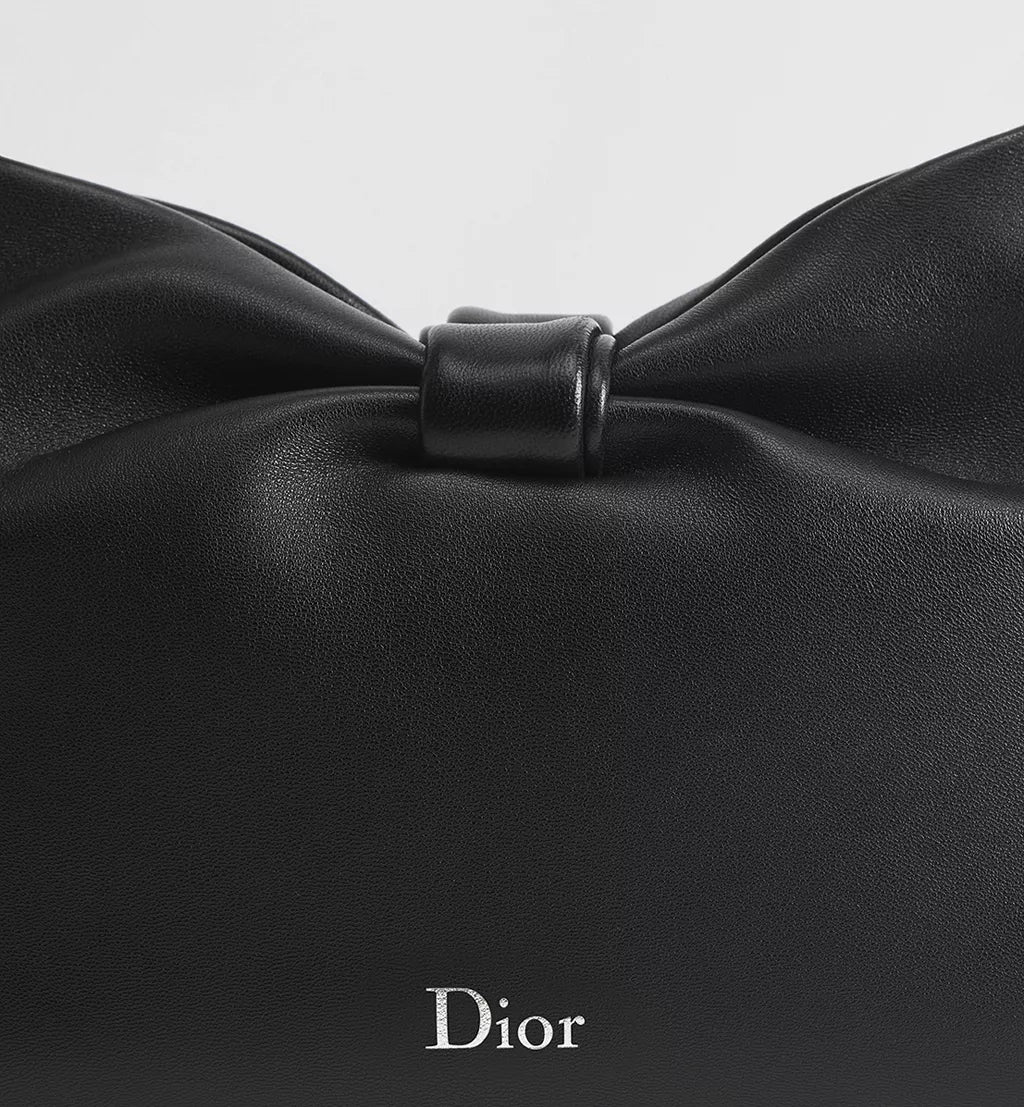 Small Dior Bow Bag Black Lambskin