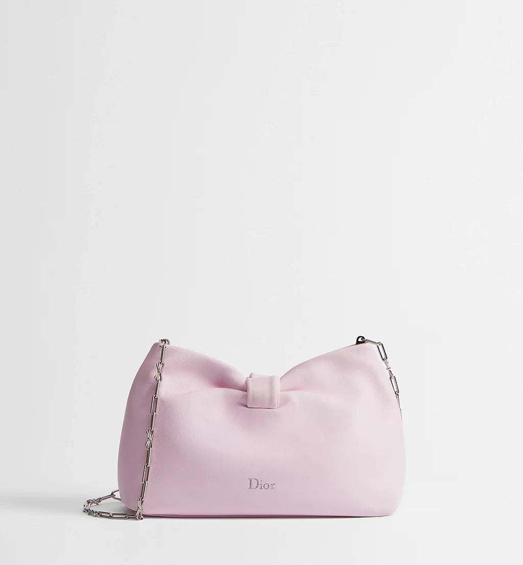 Small Dior Bow Bag Rose Songe lambskin