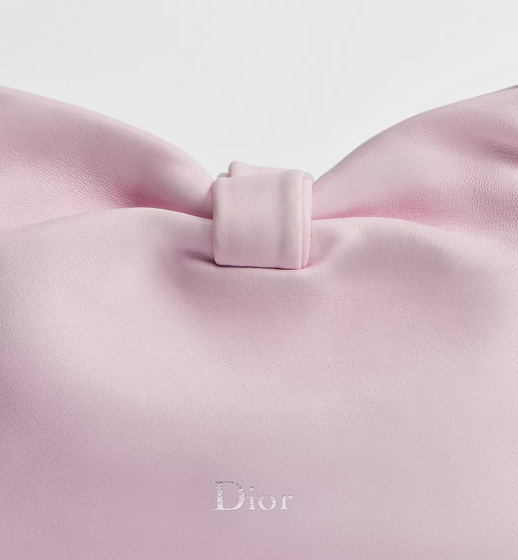 Small Dior Bow Bag Rose Songe lambskin