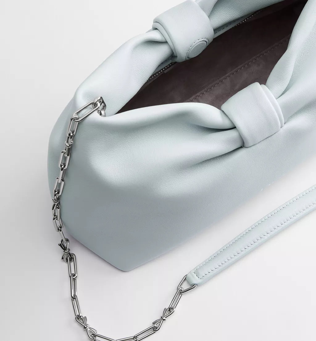 Small Dior Bow Bag Ice Blue Lambskin