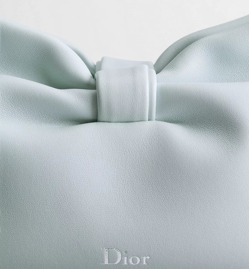 Small Dior Bow Bag Ice Blue Lambskin