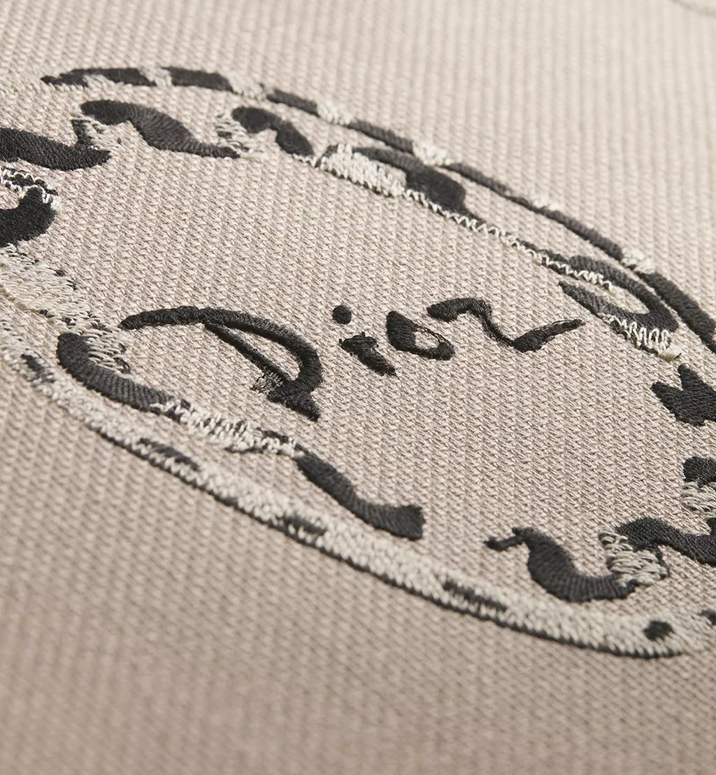 Dioriviera Medium Dior Book Tote with Strap Beige Dior Painted Ribbon Embroidery