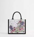 Small Dior Book Tote with Strap Multicolor Dior Hortensia Garden Embroidery