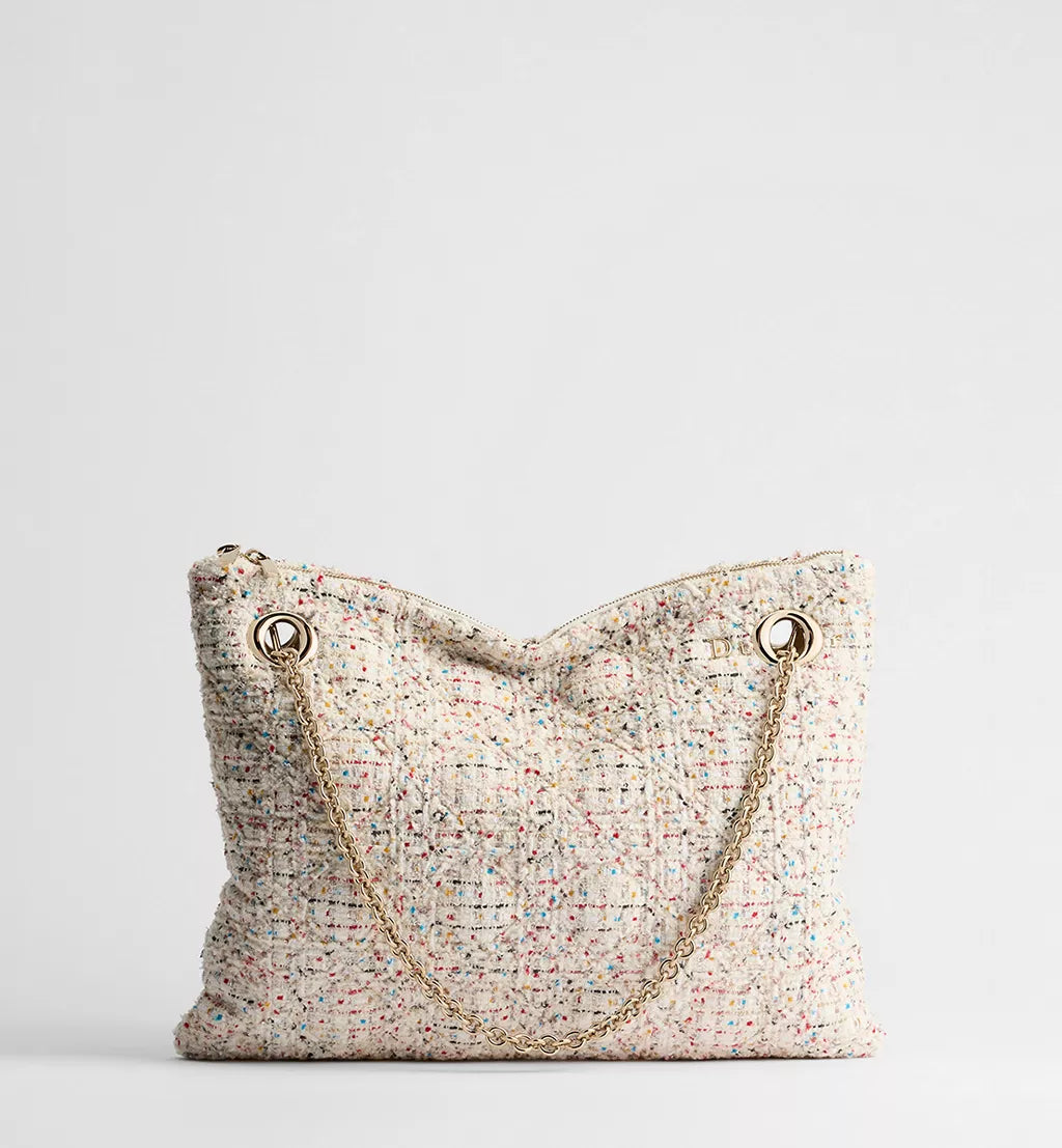 Medium Dior Milly-La-Forêt Bag Multicolor Macrocannage Tweed