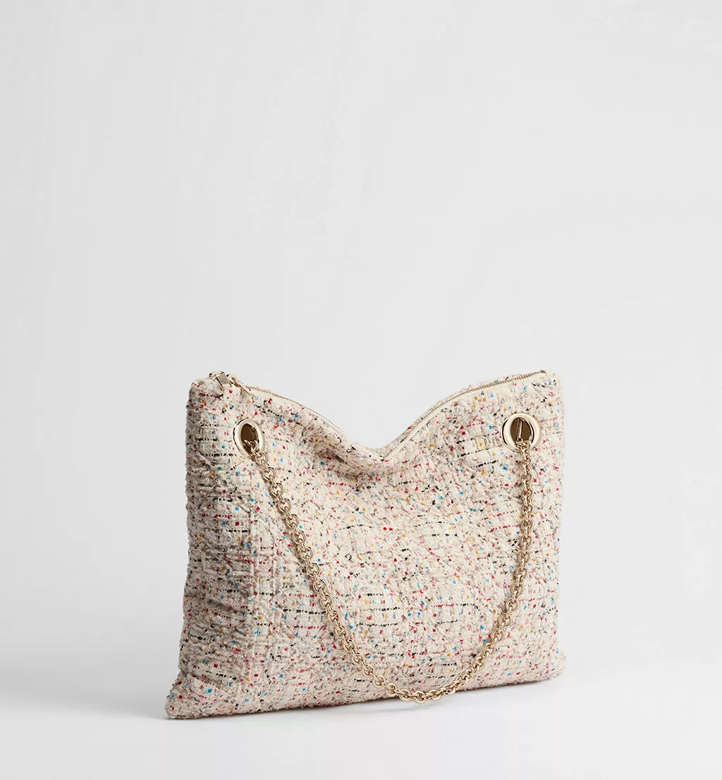 Medium Dior Milly-La-Forêt Bag Multicolor Macrocannage Tweed