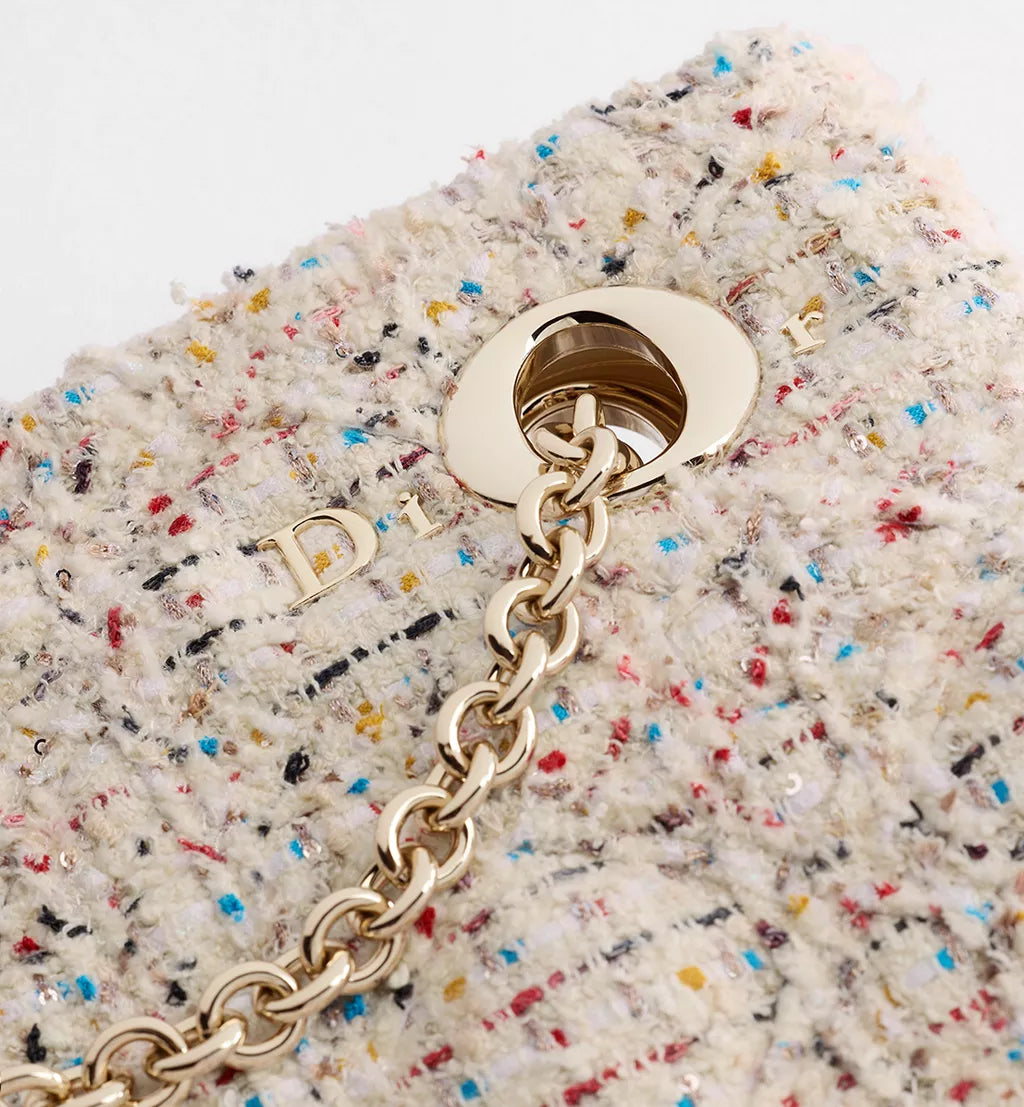 Medium Dior Milly-La-Forêt Bag Multicolor Macrocannage Tweed