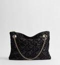 Medium Dior Milly-La-Forêt Bag Black Puffy Macrocannage Calfskin
