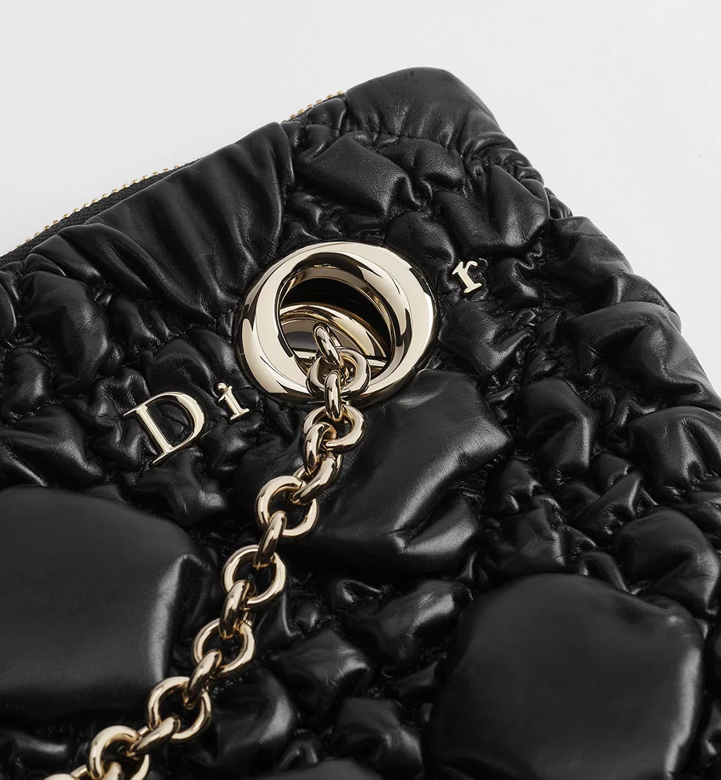 Medium Dior Milly-La-Forêt Bag Black Puffy Macrocannage Calfskin