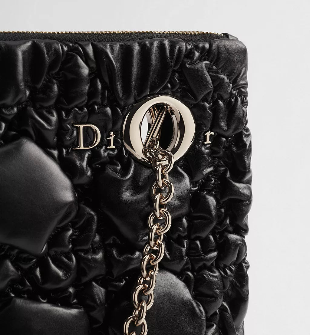 Medium Dior Milly-La-Forêt Bag Black Puffy Macrocannage Calfskin