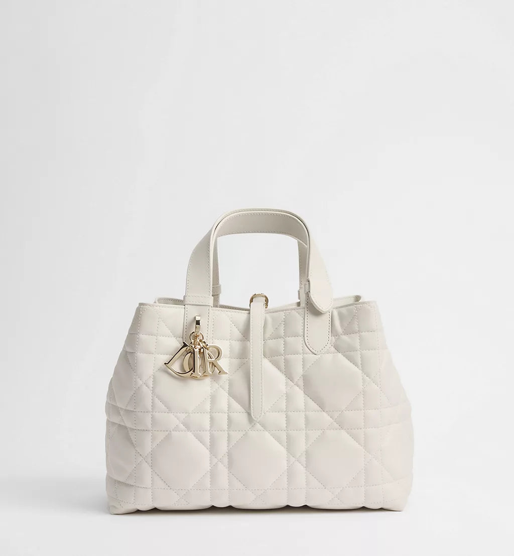 Medium Dior Toujours Bag Latte Macrocannage Calfskin