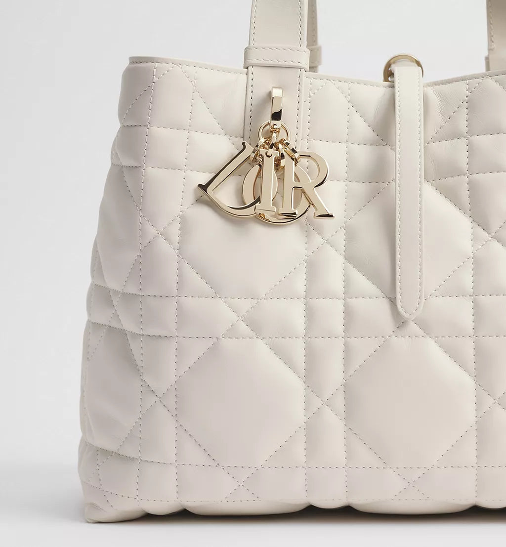 Medium Dior Toujours Bag Latte Macrocannage Calfskin