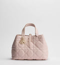 Medium Dior Toujours Bag Powder Pink Macrocannage Calfskin