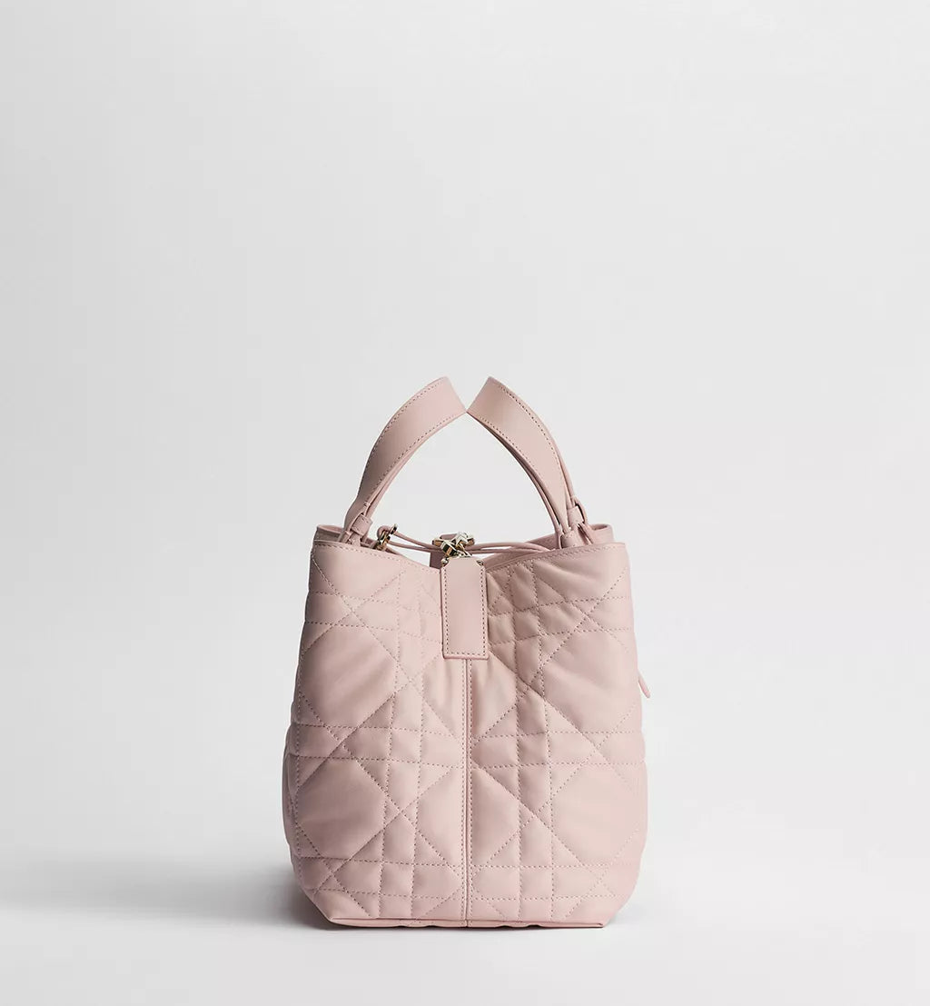 Medium Dior Toujours Bag Powder Pink Macrocannage Calfskin