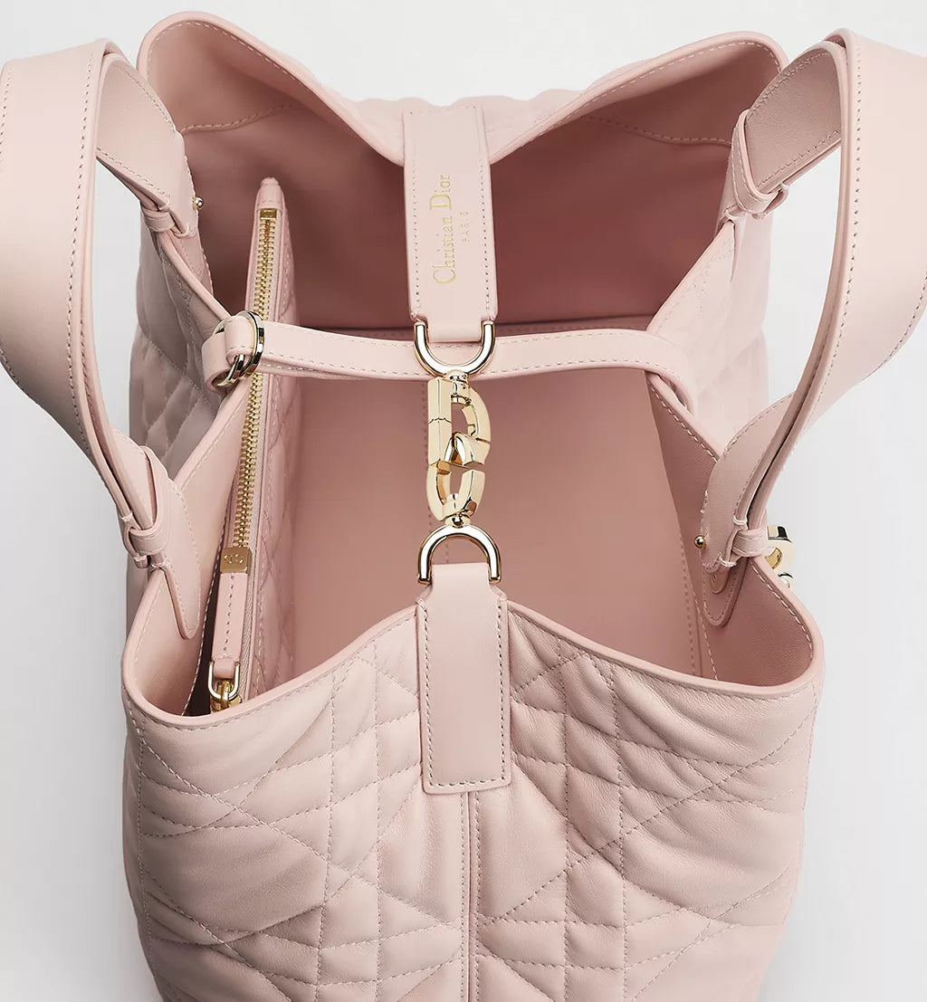 Medium Dior Toujours Bag Powder Pink Macrocannage Calfskin