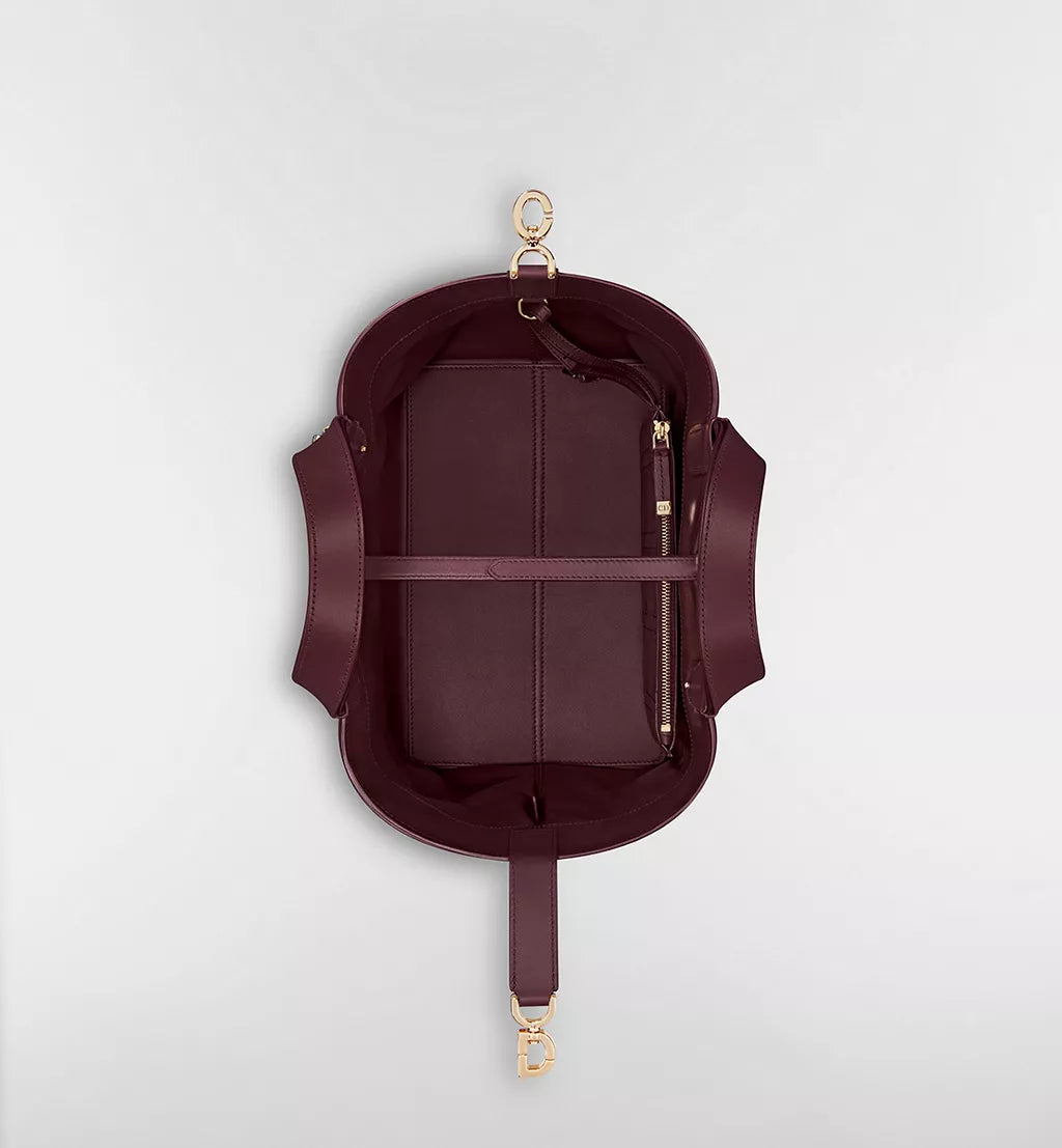 Medium Dior Toujours Bag Deep Amaranth Macrocannage Calfskin