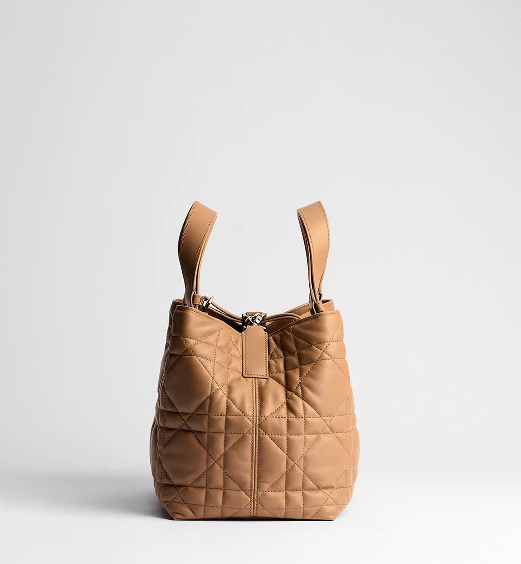 Medium Dior Toujours Bag Camel Macrocannage Calfskin