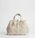 Medium Dior Toujours Bag Craie Macrocannage Calfskin