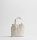 Small Dior Toujours Vertical Tote Bag Latte Macrocannage Calfskin