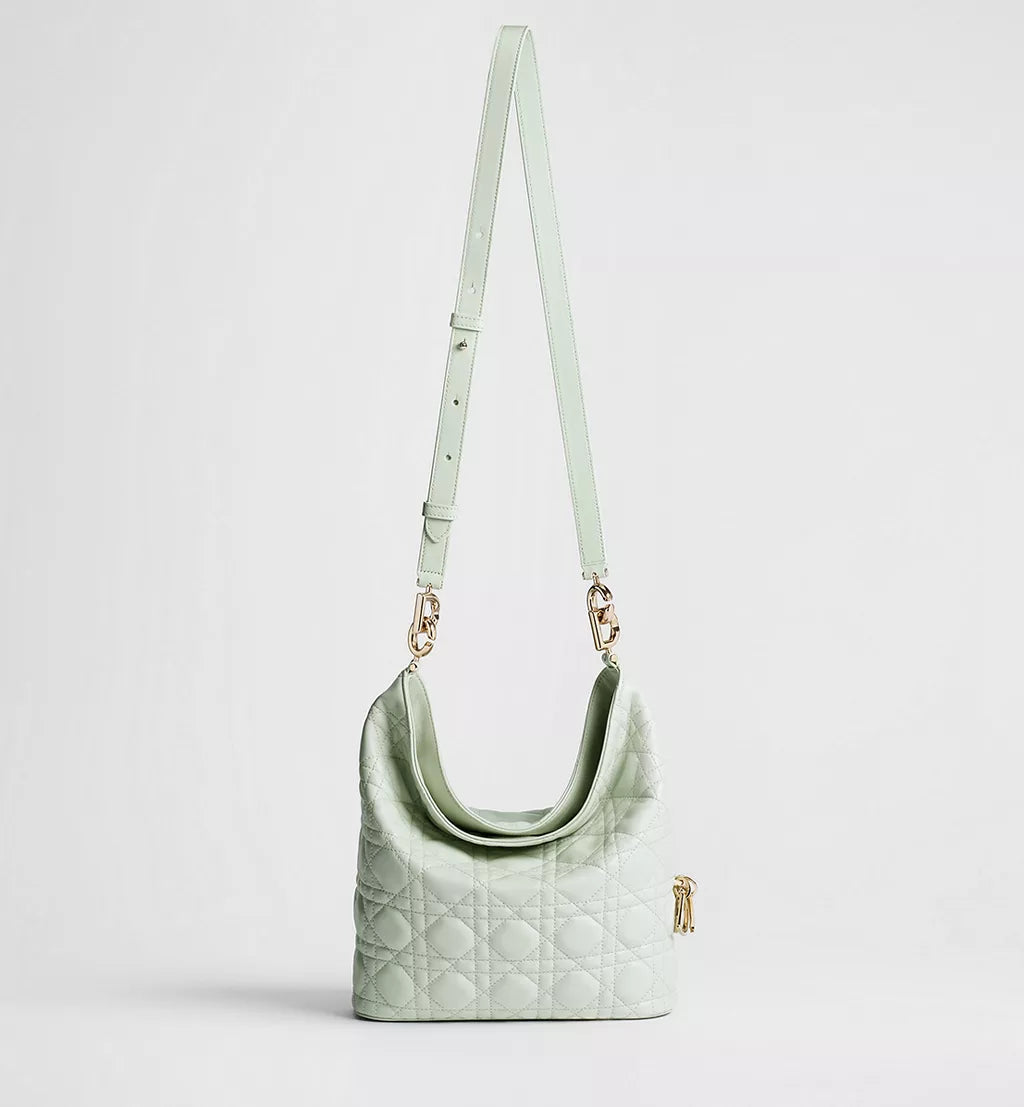 Dior Small Dior Toujours Hobo Bag Soupir Green Cannage Lambskin