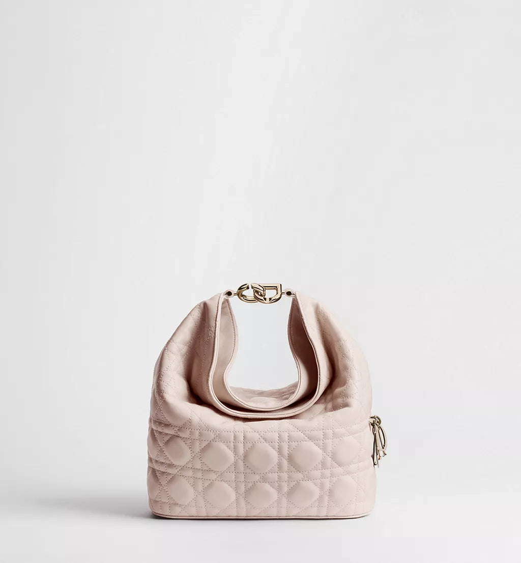Dior Small Dior Toujours Hobo Bag Ballet Pink Cannage Lambskin