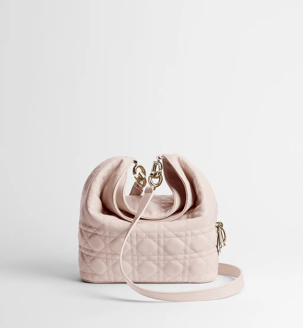 Dior Small Dior Toujours Hobo Bag Ballet Pink Cannage Lambskin