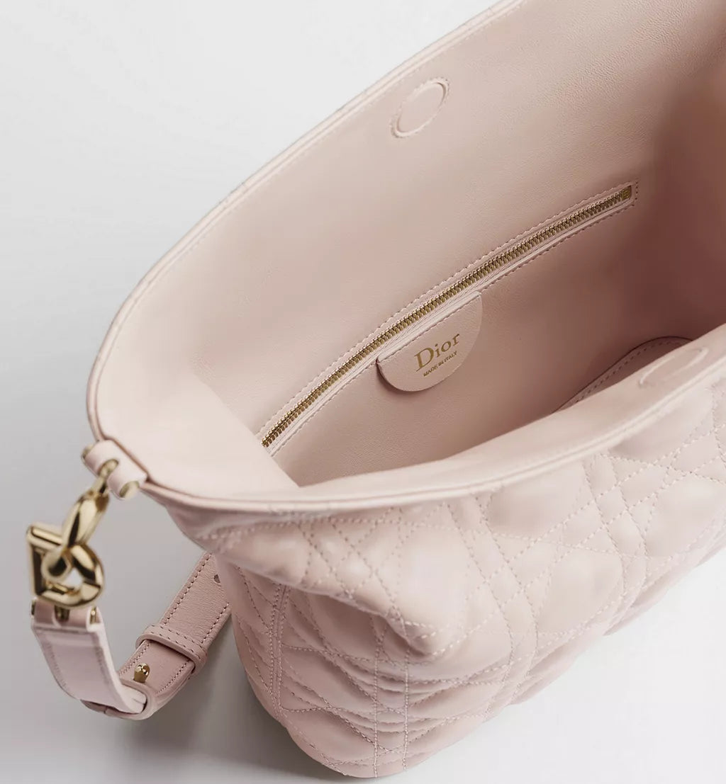 Dior Small Dior Toujours Hobo Bag Ballet Pink Cannage Lambskin