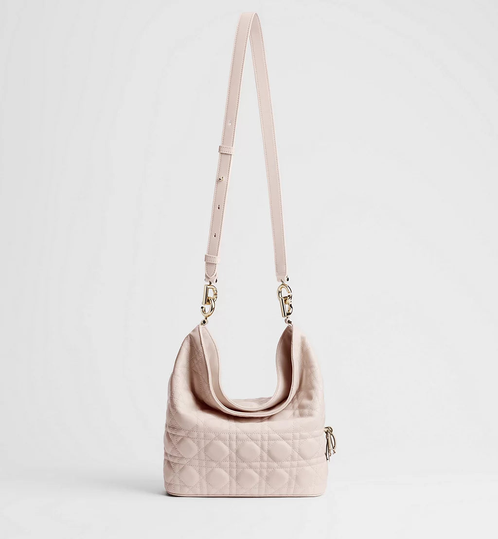 Dior Small Dior Toujours Hobo Bag Ballet Pink Cannage Lambskin