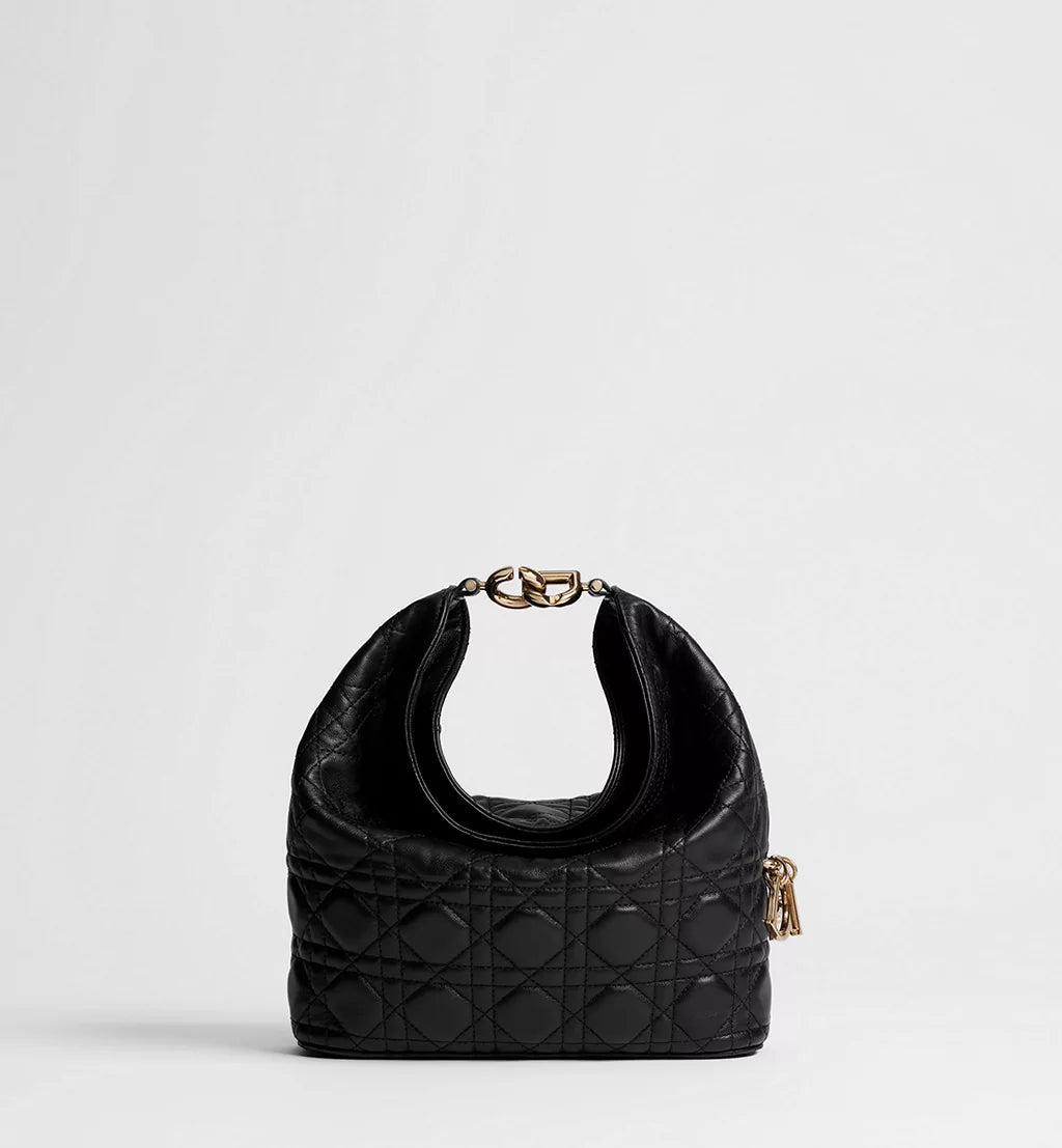 Dior Small Dior Toujours Hobo Bag Black Cannage Lambskin