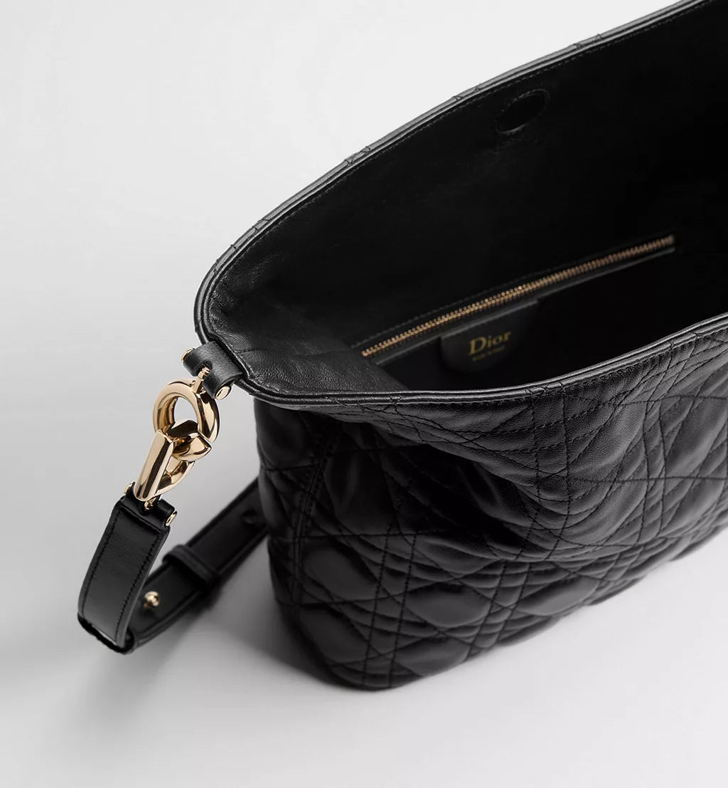 Dior Small Dior Toujours Hobo Bag Black Cannage Lambskin