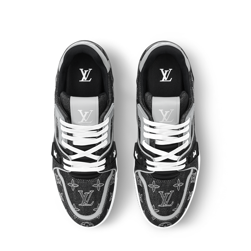 Louis Vuitton LV Trainer Sneaker Black Denim & Calf Leather