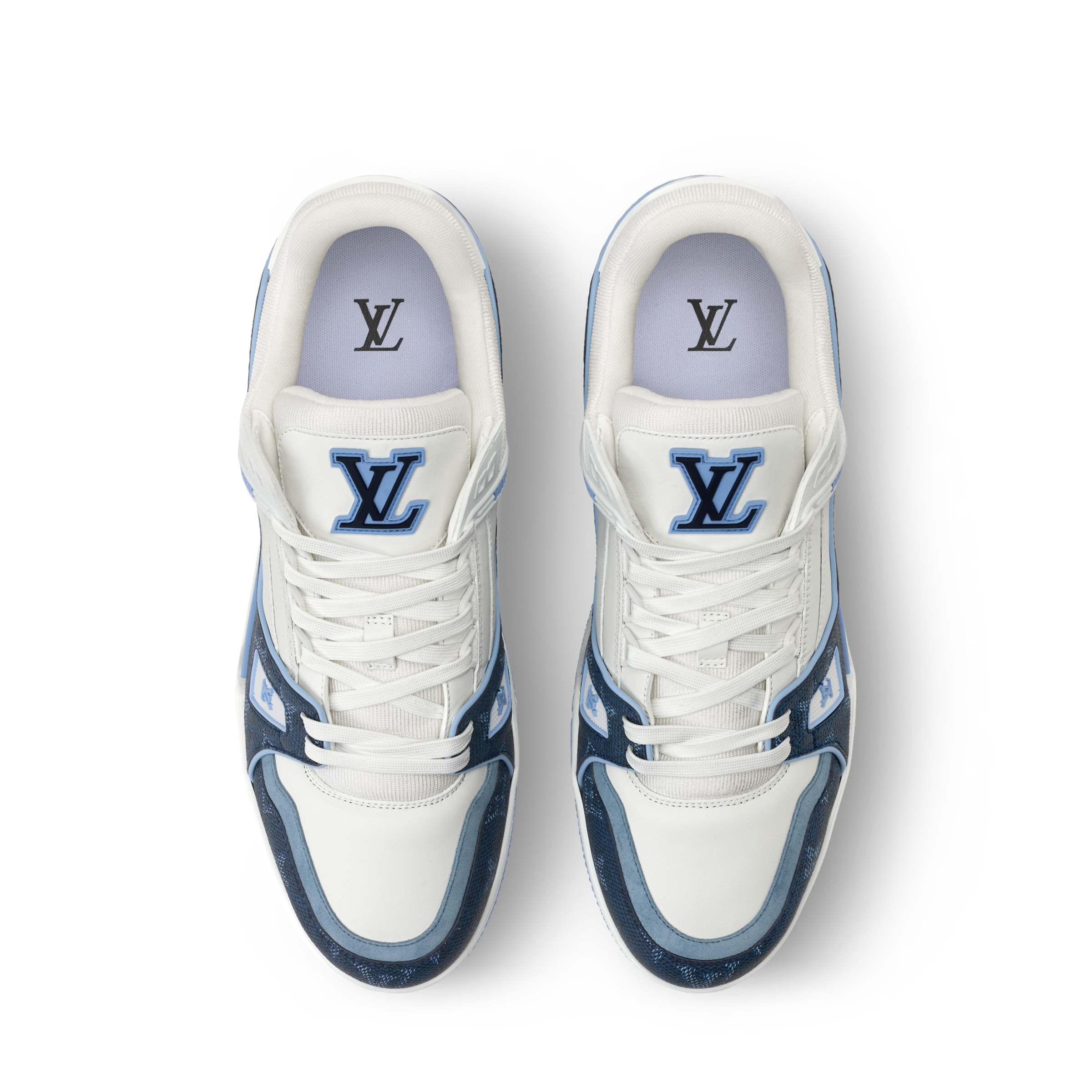 Louis Vuitton LV Trainer Navy Blue Monogram Leather Sneaker