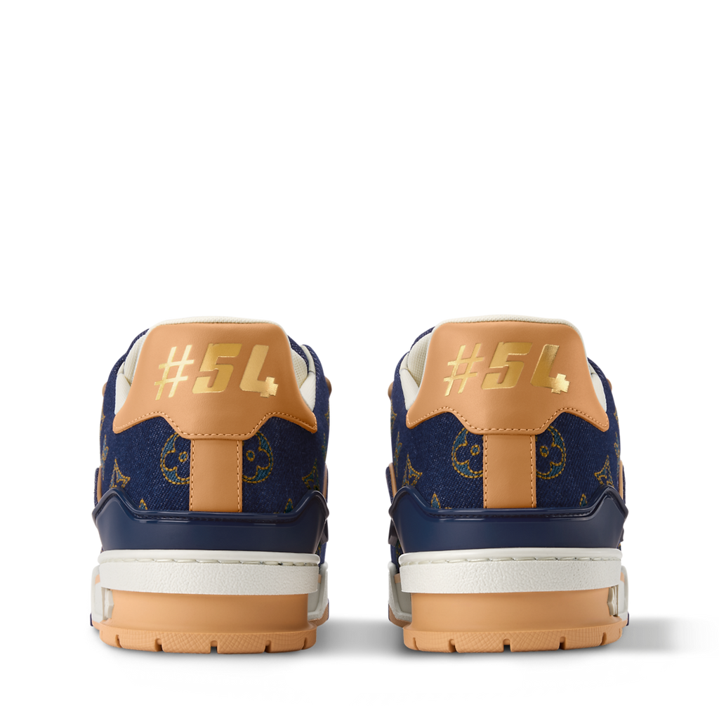 Louis Vuitton LV Trainer Sneaker Blue Denim & Calf Leather