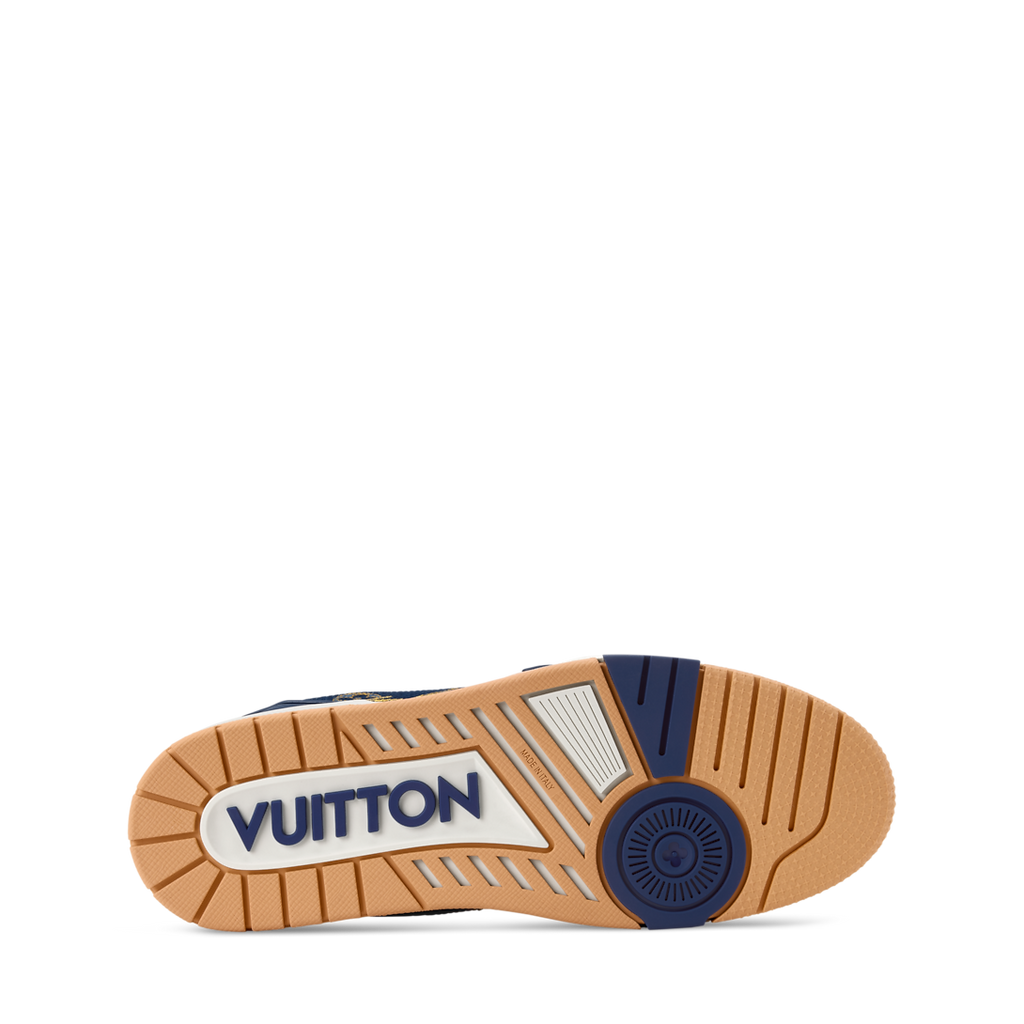 Louis Vuitton LV Trainer Sneaker Blue Denim & Calf Leather