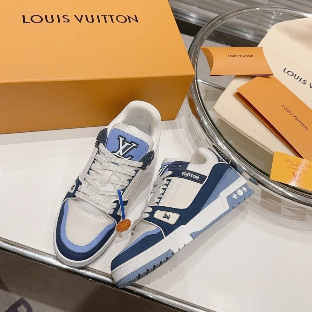 Louis Vuitton LV Trainer 'Blue Beige'