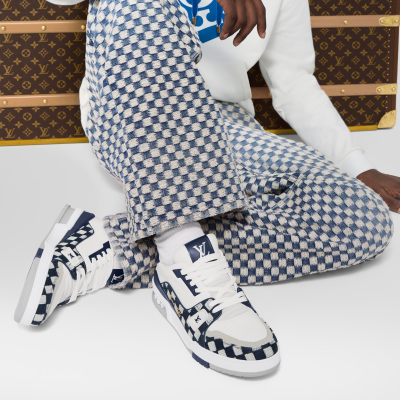 Louis Vuitton Trainer Sneaker 'Damier Moka Blue'