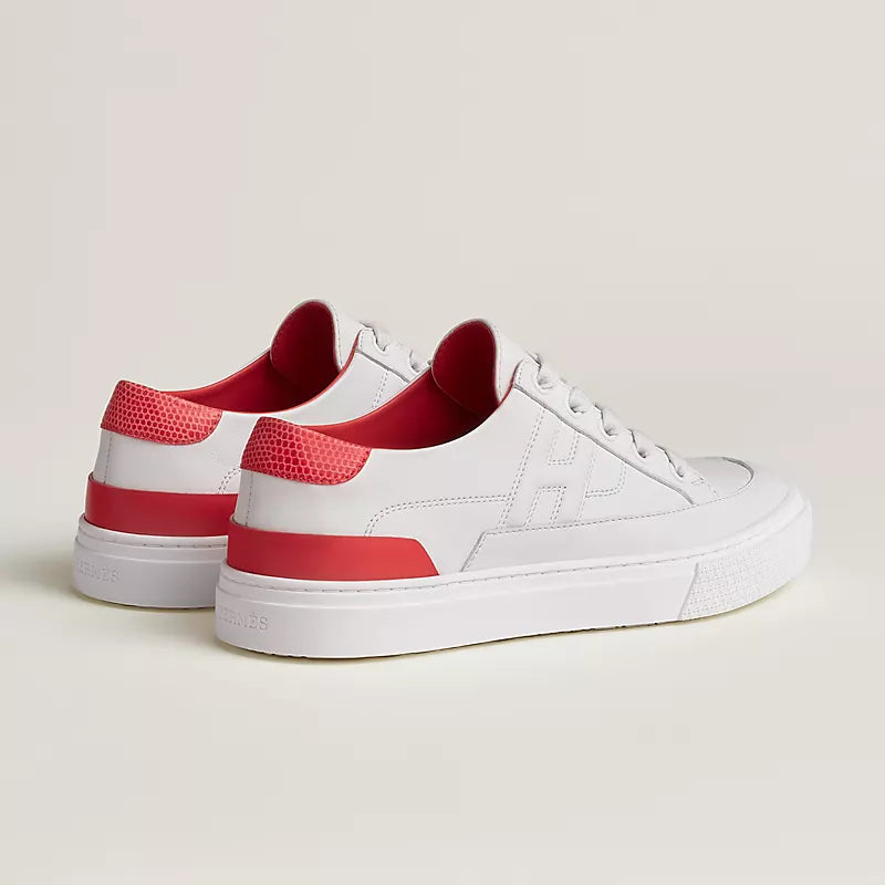Hermès Deep sneaker Blanc Rouge Grenadine