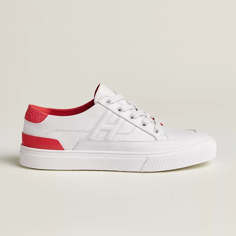 Hermès Deep sneaker Blanc Rouge Grenadine
