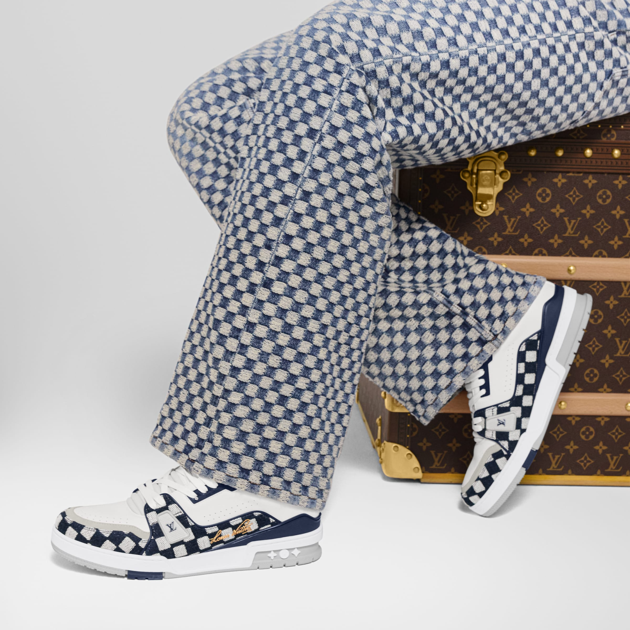Louis Vuitton Trainer Sneaker 'Damier Moka Blue'