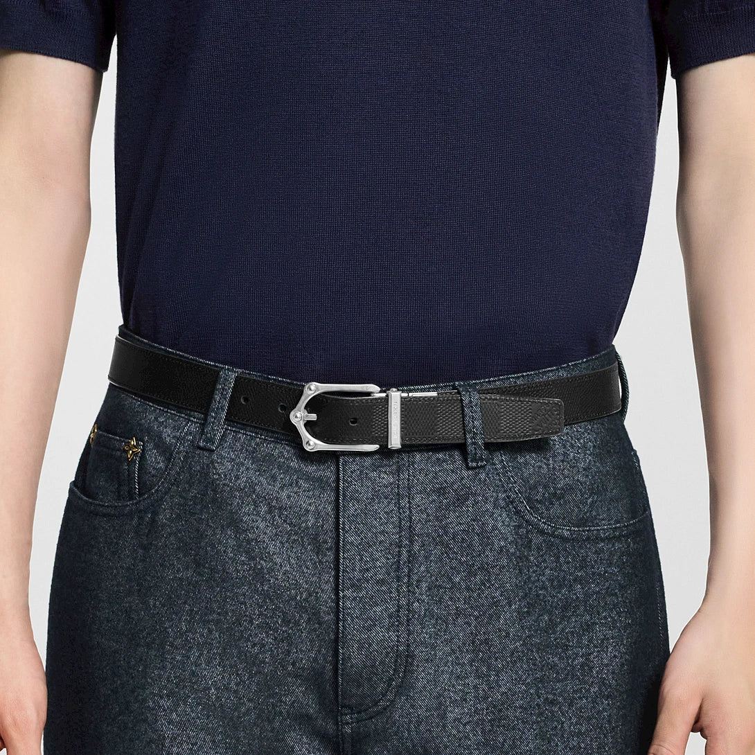 LV FROG 30mm double-sided belt Navy blue