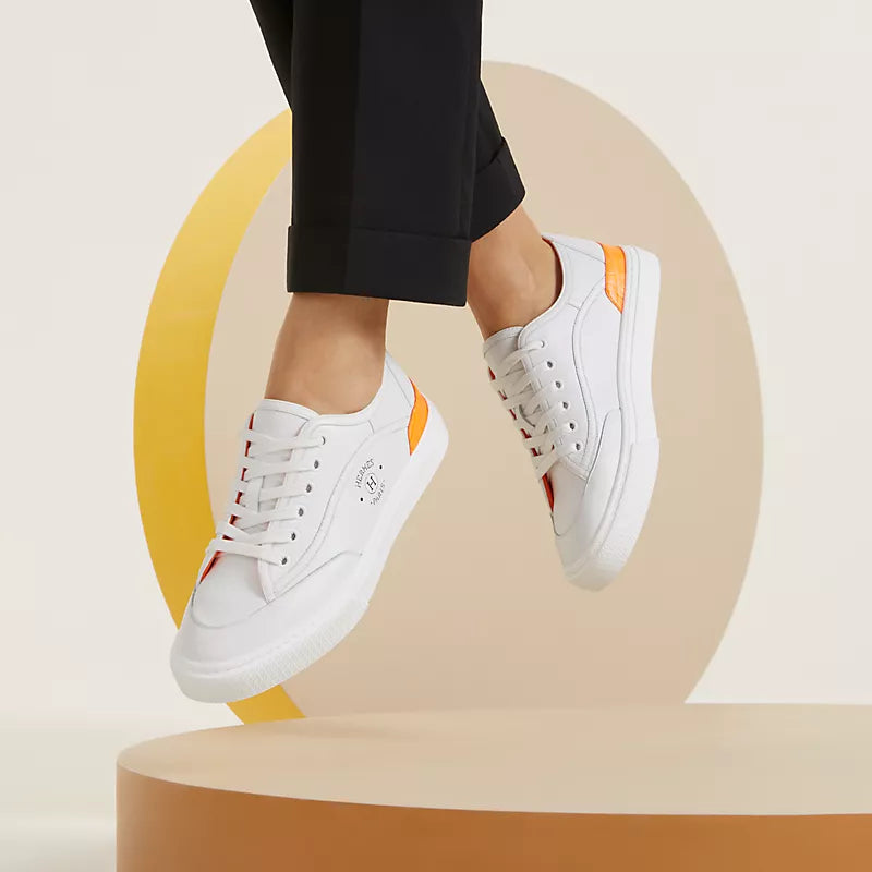 Hermès Get sneaker Blanc Orange Fluo
