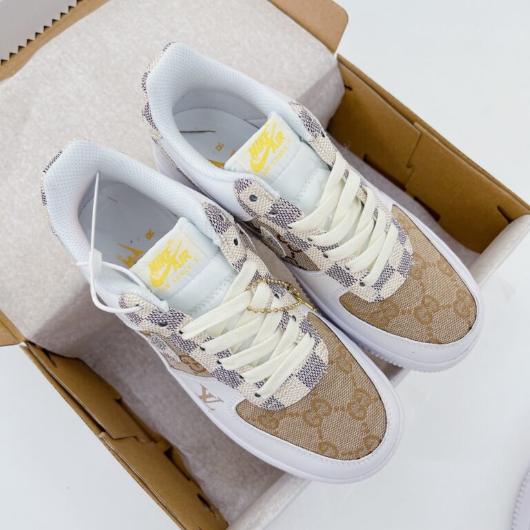 Louis Vuitton x Nike Air Force 1 White Brown