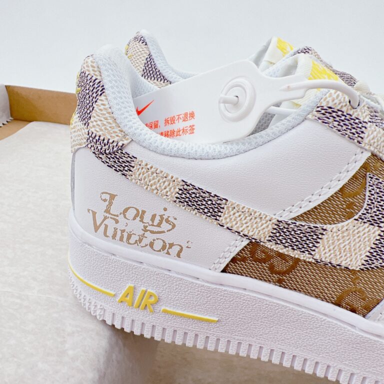 Louis Vuitton x Nike Air Force 1 White Brown