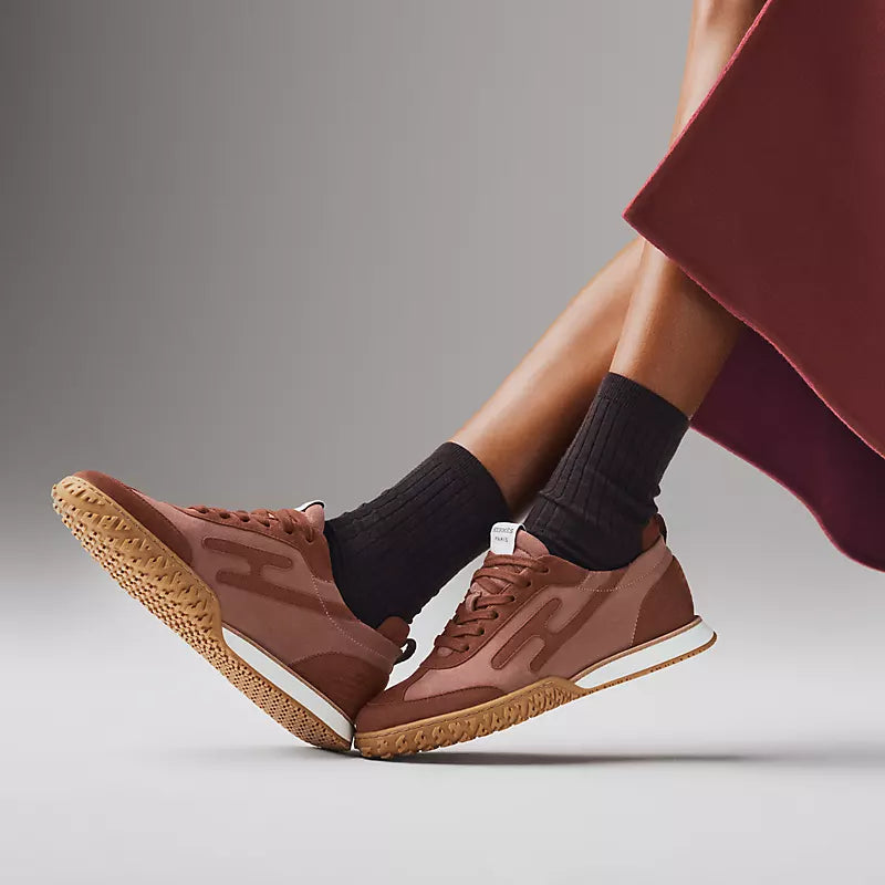 Hermès Jet sneaker Rose Antique Rouge Sépia