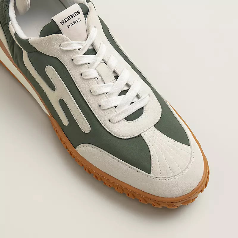 Hermès Jet sneaker Vert Forêt blanc