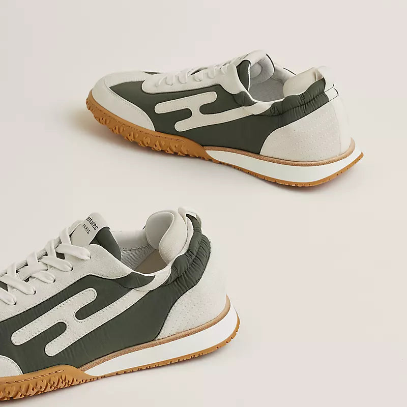 Hermès Jet sneaker Vert Forêt blanc