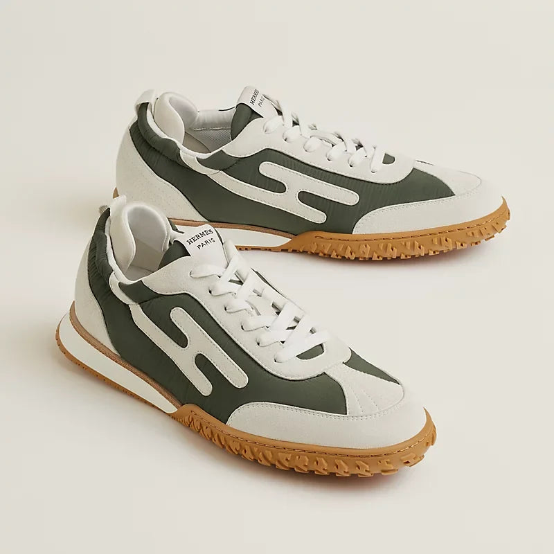 Hermès Jet sneaker Vert Forêt blanc