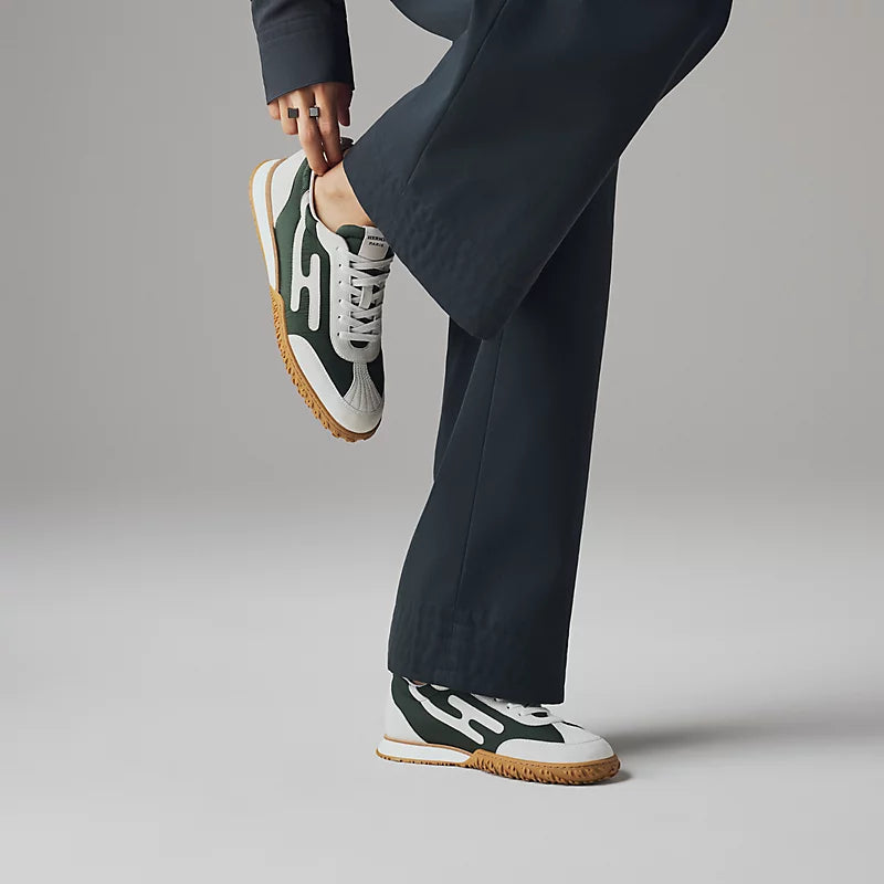 Hermès Jet sneaker Vert Forêt blanc