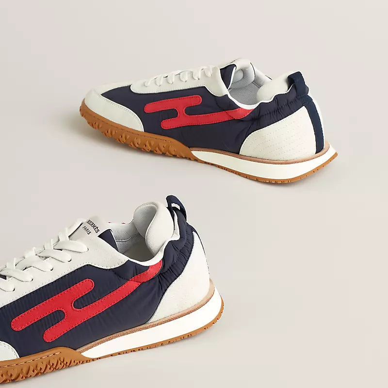 Hermès Jet sneaker Marine rouge Cinétique blanc