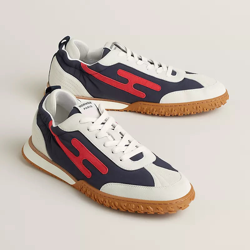 Hermès Jet sneaker Marine rouge Cinétique blanc
